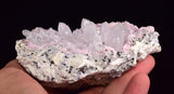 14cms RHODOCHROSITE ROSETTE QUARTZ PERU SPHALERITE JORDANITE ? CRYSTALS RBZ417