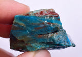 34 Grams GEM BLUE OPAL PERU ROUGH SCENIC SEASCAPE MINERAL SPECIMEN OB131