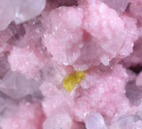 6.1cms RHODOCHROSITE ROSETTE HELVITE QUARTZ PERU PINK CRYSTALS MINERAL RB334