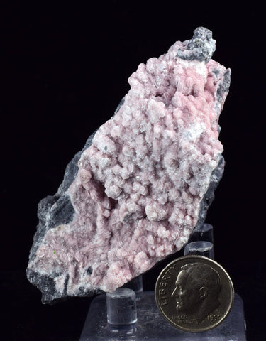 7.4cms RHODOCHROSITE ROSETTE PERU PINK CRYSTALS HUANZALA MINE MINERAL RB565