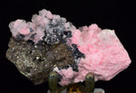 6.8cms RHODOCHROSITE CALCITE PYRITE  CRYSTALS HUANZALA PERU PINK CRYSTALS RB362