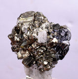 3.3cms SPHALERITE PYRITE GALENA QUARTZ CRYSTALS MINERAL SPECIMEN PERU MB27