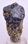 4.5cms GALENA QUARTZ PYRITE CRYSTAL CUBIC PERU MINERAL SPECIMEN  GB38
