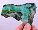 67grs GEM SILICA CHRYSOCOLLA SLAB LILY MINE PERU CHALCEDONY QUARTZ ROUGH SB192
