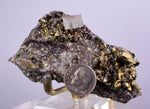 7.6cms APATITE SIDERITE QUARTZ CRYSTALS CHALCOPYRITE BORNITE PYRITE PERU AB67