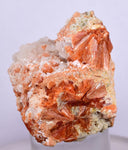 3.9 cms RED ORANGE ZEOLITE STILBITE LAUMONTITE CALCITE CRYSTALS PERU FB64