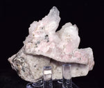 7.2cms RHODOCHROSITE ROSETTE QUARTZ PERU PINK CRYSTALS NEEDLES MINERAL RBZ462