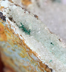 8cms DRUZY CHRYSOCOLLA QUARTZ ATACAMITE CRYSTALS PERU MINERAL SPECIMEN DB79