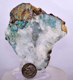 7.7cms DRUZY CHRYSOCOLLA QUARTZ LILY MINE PERU COPPER 2000 DISCOVERY DB61
