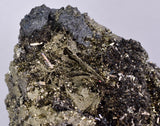 16cms MARCASITE BLADED PYRITE QUARTZ  ARSENOPYRYTE  BORNITE PERU CRYSTALS MB116