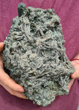 19cms EPIDOTE QUARTZ CRYSTALS PERU CLUSTER COLLECTOR GREEN COLOR MINERAL CB92