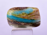 7ct GEM BLUE OPAL SCENIC CABOCHON PERU SEASCAPE PENDANT JEWELRY BB345