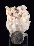 4cms RHODOCHROSITE ROSETTE QUARTZ PERU PINK CRYSTALS NEEDLES MINERAL RB127