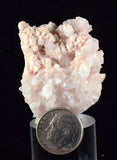 4cms RHODOCHROSITE ROSETTE QUARTZ PERU PINK CRYSTALS NEEDLES MINERAL RB127