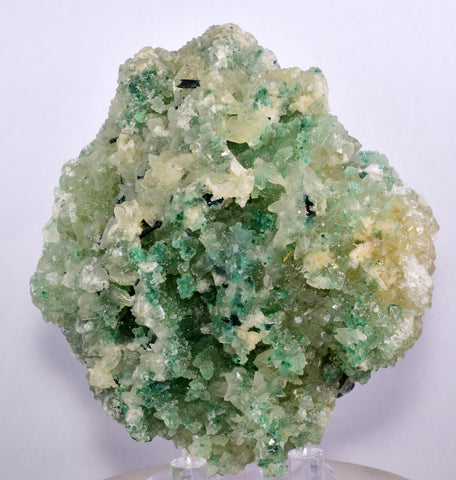 8.4cms ATACAMITE CALCITE DRUZY CHRYSOCOLLA MALACHITE LILY MINE PERU DB72