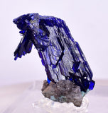 2.3cm GEM AZURITE CRYSTALS TSUMEB NAMIBIA ON MATRIX ROYAL BLUE SHARP SHINY UB239
