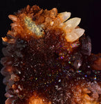 26cms STALACTITE QUARTZ IRIDESCENT GOETHITE LIMONITE PERU MINERAL SPECIMEN QB71