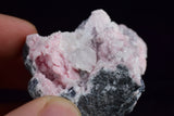 5cms RHODOCHROSITE PAGODA MANGANOAN CALCITE CRYSTALS JORDANITE GALENA PERU RB501