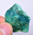 8.2grs GEM SILICA CHRYSOCOLLA LILY MINE PERU CHALCEDONY QUARTZ BLUE ROUGH SB143