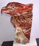 18cms EAGLE JASPER QUARTZ CARVING HANDMADE SCULPTURE PERU COLLECTOR JB24