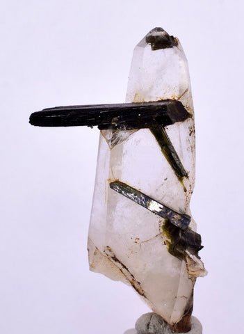 4.5cms PREMIUM EPIDOTE QUARTZ MINIATURE CRYSTALS PERU AESTHETIC COLLECTOR CB126