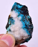 26grs GEM SILICA CHRYSOCOLLA SCENIC PERU CHALCEDONY COPPER MINERALS ROUGH SB189