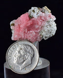 2.5cms RHODOCHROSITE FLUORITE PYRITE CRYSTAL RHOMBOHEDRAL SUPER MINIATURE RB298