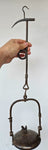 57cm  LENTICULAR MINERS LAMP TUNNEL RARE LANTERN IRON CAST NB07