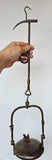 57cm  LENTICULAR MINERS LAMP TUNNEL RARE LANTERN IRON CAST NB07