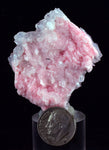 5.1cms RHODOCHROSITE CALCITE CRYSTALS HUANZALA PERU PINK CRYSTALS RB397