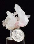 3.9cms RHODOCHROSITE QUARTZ PERU PINK CRYSTALS MINERAL RB257