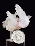 3.9cms RHODOCHROSITE QUARTZ PERU PINK CRYSTALS MINERAL RB257