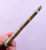 67grs GEM SILICA CHRYSOCOLLA SLAB LILY MINE PERU CHALCEDONY QUARTZ ROUGH SB192