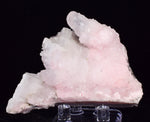 7.2cms RHODOCHROSITE ROSETTE QUARTZ PERU PINK CRYSTALS NEEDLES MINERAL RBZ462