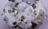 10cm  BLUE DOLOMITE SELLAITE CRYSTALS CHALCOPYRITE QUARTZ CALCITE PERU GB31