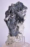 12cms STIBNITE QUARTZ CRYSTAL PERU MINERAL SPECIMEN COLLECTOR MB117