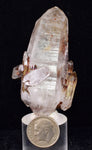 6.4cms HEMATOID QUARTZ DOUBLY TERMINATED GOETHITE MINERAL SPECIMEN PERU QB112
