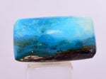 10.5cts GEM BLUE OPAL SCENIC CABOCHON PERU SEASCAPE PENDANT JEWELRY BB390