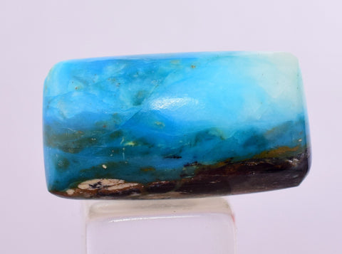 10.5cts GEM BLUE OPAL SCENIC CABOCHON PERU SEASCAPE PENDANT JEWELRY BB390