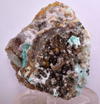 9.8cms DRUZY CHRYSOCOLLA MALACHITE QUARTZ LILY MINE PERU COPPER MINERAL DB54