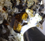 10.2cms TWIN CASSITERITE BRILLIANT CRYSTALS FACET GRADE  BOLIVIA MINERAL EB54