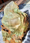 21.5cms TWIN SELENITE CRYSTALS CHRYSOCOLLA SPHERES INSIDE LILY MINE PERU TB126