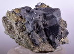 9.8cms GALENA QUARTZ PYRITE CRYSTAL CUBIC PERU MINERAL SPECIMEN  GB18