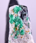 3.3cm EMERALD CRYSTAL PYRITE SLATE CALCITE QUARTZ COLOMBIA MINERAL SPECIMEN EB24