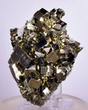 7.6cms PYRITE CUBICL PERU SHINY CRYSTALS QUARTZ MINERAL SPECIMEN COLLECTOR MB71