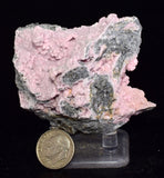 7.3cms RHODOCHROSITE ROSETTE PERU PINK CRYSTALS HUANZALA MINE MINERAL RB623