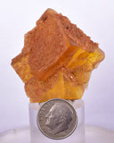 4.3cms GEM YELLOW FLUORITE SHINY CRYSTAL AHOULI MOROCCO MINERAL SPECIMEN KB46