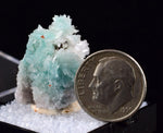 2.6cm AURICHALCITE CALCITE CRYSTALS DURANGO MEXICO MINERAL SPECIMEN WB30