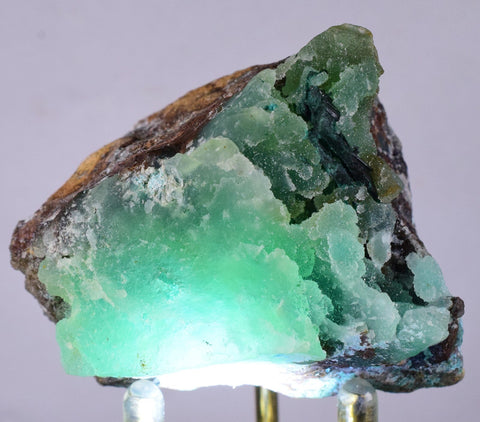 5.1cms DRUZY CHRYSOCOLLA QUARTZ LILY MINE PERU COPPER 2000 DISCOVERY DB09