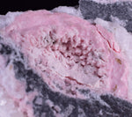 13cms RHODOCHROSITE ROSETTE PYRITE CRYSTALS PERU MINERAL SPECIMEN RB581